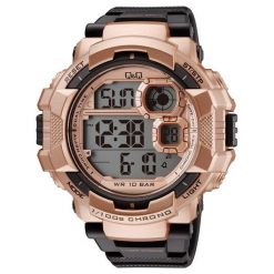 Zegarek Q&Q Męski M143-006 Metronom czarno-złoty. Żółte zegarki męskie Q&Q, złote. Za 109,00 zł.