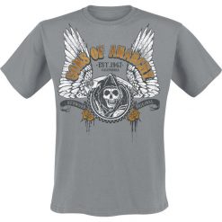 T-shirty męskie z nadrukiem: Sons Of Anarchy Winged Reaper T-Shirt szary