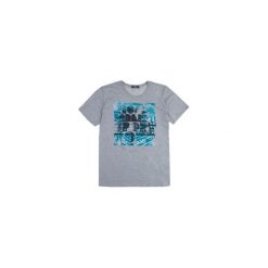 T-shirt krótki rękaw męski z printem. Szare t-shirty męskie marki TXM, z dresówki. Za 14,22 zł.