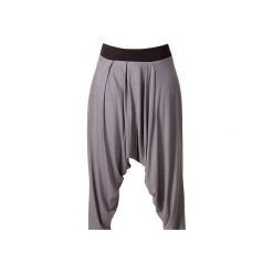 Szare alladynki baggy z metalowymi zamkami zip. Szare spodnie damskie Non tess, s, bez wzorów, z dzianiny, z obniżonym stanem. Za 139,00 zł.