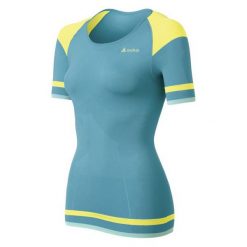 Bluzki sportowe damskie: Odlo Koszulka damska Shirt s/s crew neck Evolution Light Trend turkusowa r. L