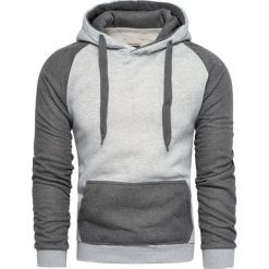 Bluza męska z kapturem szara Recea. Szare bluzy męskie Recea, xl, bez wzorów, z bawełny, klasyczne, z kapturem, bez rękawów, z kapturem. Za 42,69 zł.