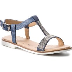 Sandały NELLI BLU - CS1086-8 Granatowy. Niebieskie sandały dziewczęce Nelli Blu, ze skóry ekologicznej, bez zapięcia. Za 59,99 zł.