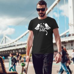 Koszulki polo: Mąż diabeł męski tshirt koszulka czarna