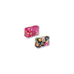 TOP CHOICE Top Choice Kosmetyczka damska Flower prosta mini (92664) 1szt. Różowe topy damskie marki TOP CHOICE, bez wzorów, bez kołnierzyka. Za 10,96 zł.