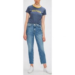 Tommy Hilfiger - Jeansy Gramercy. Niebieskie jeansy damskie TOMMY HILFIGER, z podwyższonym stanem. W wyprzedaży za 469,90 zł.