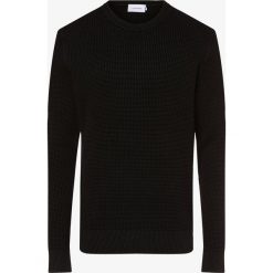 Calvin Klein - Sweter męski, czarny. Czarne swetry męskie Calvin Klein, m, z aplikacjami, z bawełny, bez kołnierzyka, bez kaptura. Za 499,95 zł.
