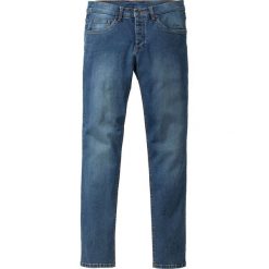 Dżinsy ze stretchem Skinny Fit Straight bonprix niebieski "stone used". Jeansy męskie bonprix. Za 49,99 zł.