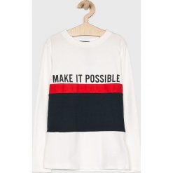 Lmtd - T-shirt dziecięcy 134-176 cm. Białe t-shirty chłopięce LMTD, z nadrukiem, z bawełny, z długim rękawem. W wyprzedaży za 39,90 zł.