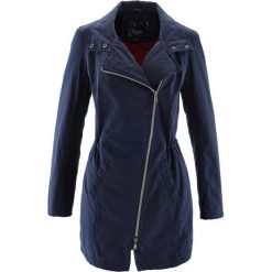 Parka przejściowa, lekko watowana bonprix ciemnoniebieski. Niebieskie parki damskie bonprix, bez wzorów, bez kaptura. Za 109,99 zł.