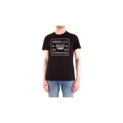 T-shirty z krótkim rękawem Versace Jeans B3GTB76E36610. Czarne t-shirty męskie Versace Jeans, xs, bez wzorów, z jeansu, bez kołnierzyka, krótkie. Za 266,95 zł.