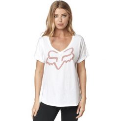 FOX T-Shirt Damski Responded Ss Vneck Rl Slve L Biały. Białe koszulki damskie marki FOX, l, bez wzorów, bez kołnierzyka, bez rękawów. Za 117,00 zł.