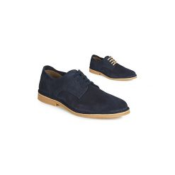 Derby Selected ROYCE DERBY LIGHT SUEDE. Niebieskie półbuty męskie Selected, bez wzorów, bez zapięcia. Za 259,00 zł.