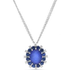 PROMOCJA Naszyjnik - złoto 750, Brylant 0,26ct,szafir,. Żółte naszyjniki męskie W.KRUK, z szafirem, złote. W wyprzedaży za 13930,00 zł.