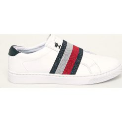 Tommy Hilfiger - Buty. Białe buty sportowe damskie TOMMY HILFIGER, bez wzorów, z gumy, sportowe. Za 449,90 zł.