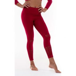 Legginsy sportowe w kolorze czerwonym. Czerwone legginsy sportowe damskie Liposlim, m, z tkaniny. W wyprzedaży za 107,95 zł.