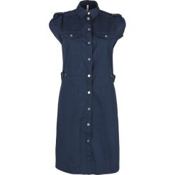 Sukienka Pepe Jeans Irma Deep Blue. Niebieskie kombinezony eleganckie damskie Pepe Jeans, bez wzorów, z jeansu, z klasycznym kołnierzykiem, bez rękawów. Za 199,00 zł.