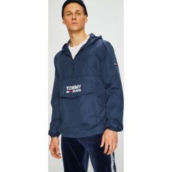 Tommy Jeans - Kurtka. Szare kurtki męskie bomber Tommy Jeans, l, z jeansu, z kapturem. Za 539,90 zł.