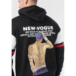 Czarna Bluza Lynnera. Czarne bluzy męskie Born2be, xl, bez wzorów, bez kołnierzyka, bez rękawów, bez kaptura. Za 79,99 zł.
