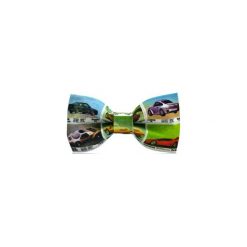 Marthu mucha GUMY print m0167. Żółte muszki męskie marki Marthu, na imprezę, w paski, z bawełny, eleganckie. Za 89,00 zł.