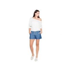 Spodenki K159 Niebieski. Niebieskie bermudy damskie KATRUS, z aplikacjami. Za 79,00 zł.