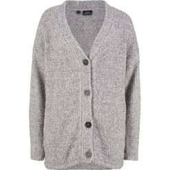 Sweter rozpinany z puszystej przędzy bonprix antracytowy melanż. Szare kardigany damskie bonprix, melanż. Za 74,99 zł.