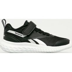 Reebok - Buty dziecięce Rush Runner 3.0. Czarne trampki chłopięce Reebok, bez wzorów, z gumy, sportowe, z okrągłym noskiem, bez zapięcia. Za 139,90 zł.