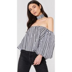 Paski damskie: Boohoo Bluzka w paski z odkrytymi ramionami – Black,Multicolor