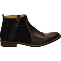 Botki męskie - 553 TDM-BLU. Niebieskie botki męskie Venezia, ze skóry. Za 189,00 zł.