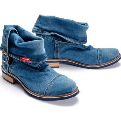 LANQIER 44C0264 jeans, botki damskie. Botki damskie Lanqier, z jeansu, na niskim obcasie, na obcasie, bez zapięcia. Za 259,90 zł.