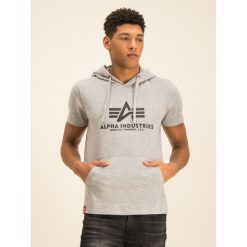 Bluza Alpha Industries Basic T Hooded 126507. Szare bluzy męskie Alpha Industries, xl, bez wzorów, z bawełny, bez kołnierzyka, bez rękawów, bez kaptura. W wyprzedaży za 179,00 zł.