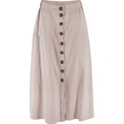 Spódnica lniana maxi z guzikami bonprix kamienisty. Szare spódniczki damskie bonprix, bez wzorów, maxi. Za 99,99 zł.