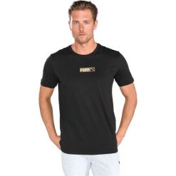 Puma Koszulka Czarny. Czarne podkoszulki męskie Puma, l, z nadrukiem, z bawełny, z krótkim rękawem. Za 137,95 zł.