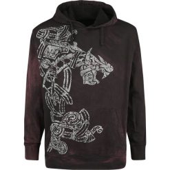 Outer Vision Dragon Tattoo Bluza z kapturem odcienie bordowego. Czerwone bluzy męskie rozpinane marki Outer Vision, s, z nadrukiem, z kapturem. Za 164,90 zł.