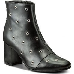 Botki EVA MINGE - Felicidad 2L 17SF1372284EF 101. Czarne buty zimowe damskie Eva Minge, ze skóry, na obcasie. W wyprzedaży za 259,00 zł.