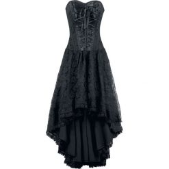 Burleska Mollflander Sukienka czarny. Czarne sukienki damskie koktajlowe marki Burleska, xl, w koronkowe wzory, z bawełny, z dekoltem na plecach, maxi, gorsetowe. Za 446,90 zł.
