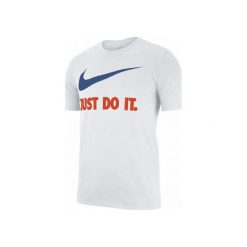 Nike T-Shirt M Nsw Tee Jdi Swoosh New White Team Orange Team Royal L. Pomarańczowe koszulki męskie marki Nike, s, bez wzorów, z bawełny, sportowe, bez kołnierzyka. Za 89,00 zł.