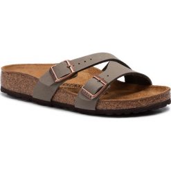 Klapki BIRKENSTOCK - Yao Balance 1014277 Stone. Szare klapki damskie Birkenstock, bez wzorów, ze skóry ekologicznej, bez obcasa. Za 279,00 zł.