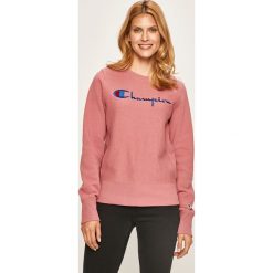 Champion - Bluza. Czerwone bluzy damskie Champion, s, z nadrukiem, z bawełny, bez rękawów, bez kaptura. W wyprzedaży za 249,90 zł.
