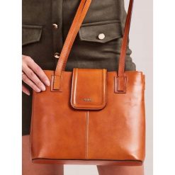 ROVICKY TOREBKA DAMSKA NA RAMIĘ SKÓRA NATURALNA. Szare torebki klasyczne damskie ROVICKY, ze skóry, eleganckie. Za 259,90 zł.