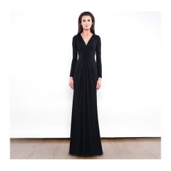 Suknia Pamela Maxi - Black. Czarne sukienki damskie milita nikonorov, bez wzorów, wizytowe, bez kołnierzyka, bez rękawów, maxi, kopertowe. Za 790,00 zł.
