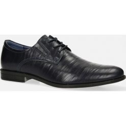 Granatowe buty wizytowe sznurowane casu 20d8/n. Buty wizytowe męskie Casu, na sznurówki. Za 79,99 zł.