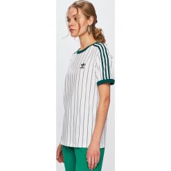 Adidas Originals - Top. Białe topy damskie marki adidas Originals, z bawełny, z okrągłym kołnierzem. Za 149,90 zł.