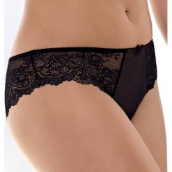 Brazyliany Dolores Beige. Brązowe majtki damskie Dama Kier, w koronkowe wzory, z bawełny. Za 56,99 zł.