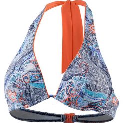 Biustonosz bikini z kolorowym wzorem. Szare bikini Najlepsze stroje na plażę, w kolorowe wzory, z materiału. W wyprzedaży za 51,95 zł.