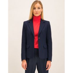 Żakiet TOMMY HILFIGER Blend WW0WW25860. Niebieskie marynarki damskie TOMMY HILFIGER, bez wzorów, z elastanu. W wyprzedaży za 539,00 zł.