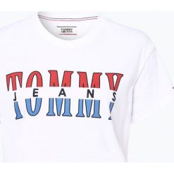 Tommy Jeans - T-shirt damski, czarny. Czarne t-shirty damskie Tommy Jeans, l, z haftami, z jeansu. Za 119,95 zł.