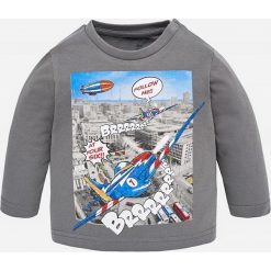 Mayoral - Longsleeve dziecięcy 74-98 cm. Szare t-shirty chłopięce Mayoral, z nadrukiem, z bawełny, z długim rękawem. W wyprzedaży za 34,90 zł.