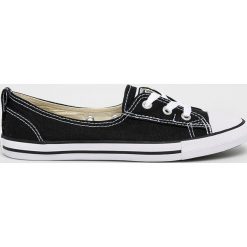 Converse - Tenisówki. Czarne trampki i tenisówki damskie Converse, bez wzorów, z gumy, na sznurówki. W wyprzedaży za 199,90 zł.