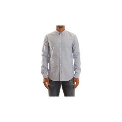 Koszule z długim rękawem Dondup UC168 CF012OU. Niebieskie koszule męskie Dondup, xl, bez wzorów, bez kołnierzyka, z długim rękawem. Za 427,28 zł.